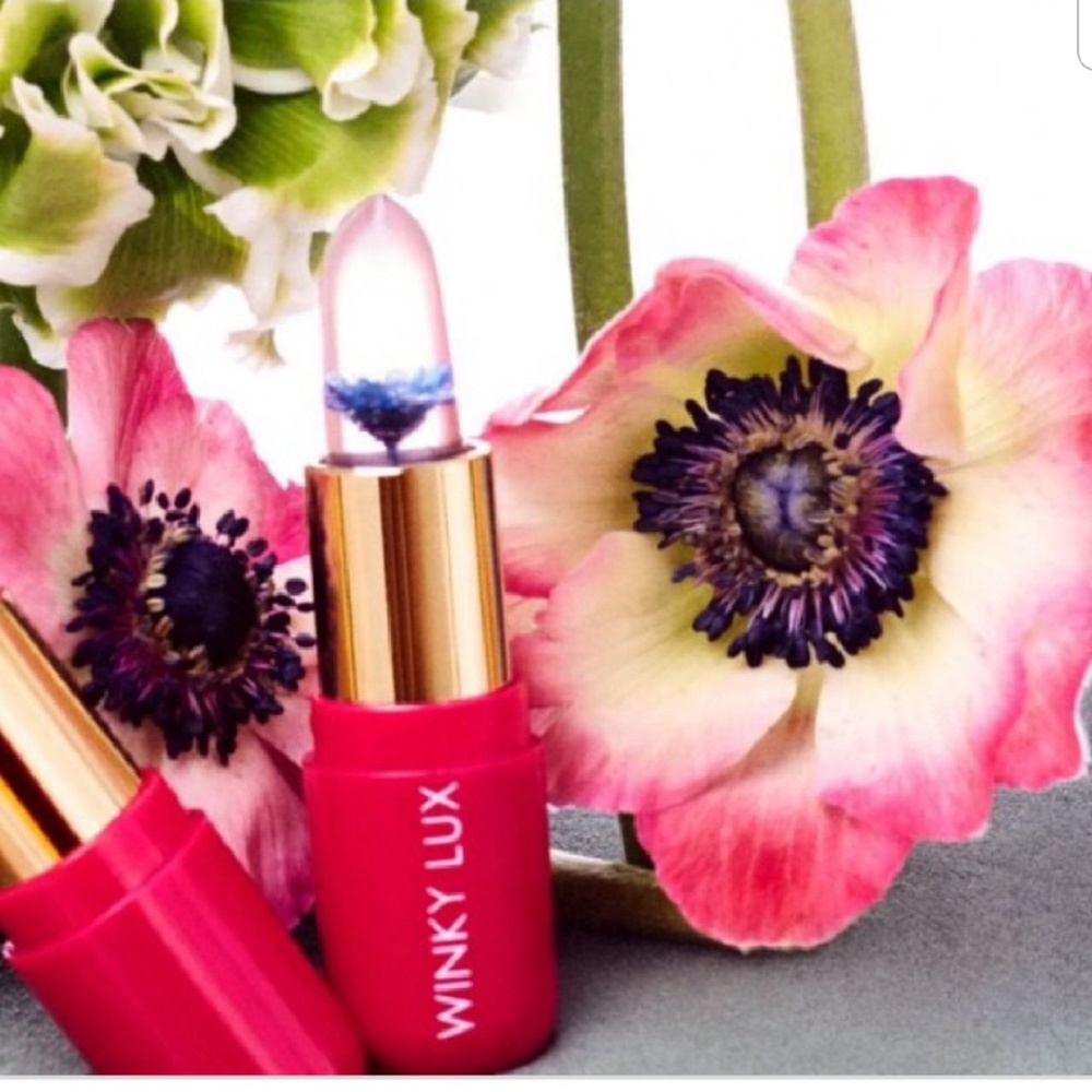 ❇️BLUE Winky Lux Flower Lip Balm NWT - Picture 3 of 8
